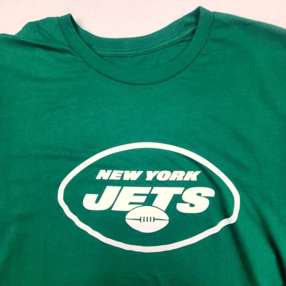 New York Jets‎ NFL Mens Green Graphic T-Shirt Cotton Crew Neck Large FOCO NWT